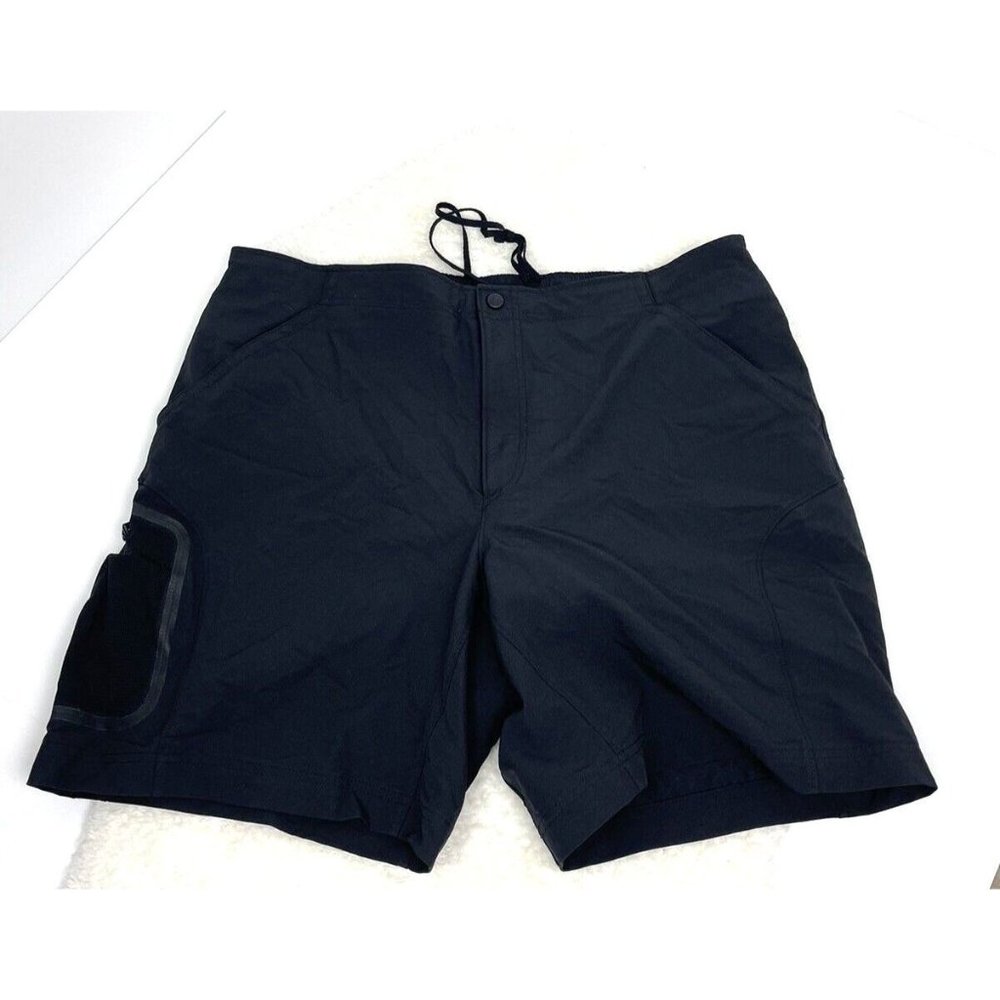 LL Bean Bike Shorts‎ Black Nylon/Spandex Padded ODQL3 Men's XL Crotch Pad